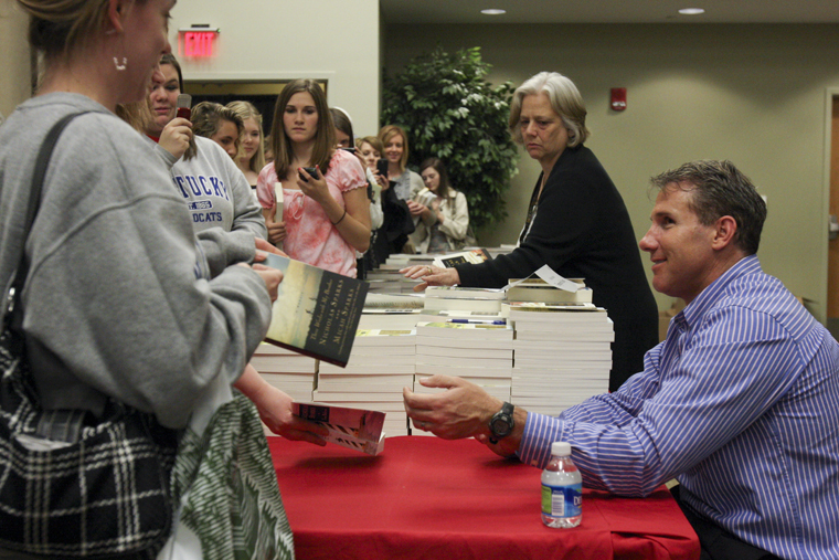 Author Nicholas Sparks visited the Southern Kentucky Book Festival on Saturday at the Carroll Knicely Conference Center on South Campus. Sparks was one of over 100 authors who attended. 