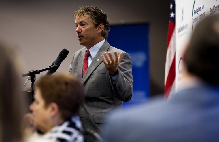 Sen. Rand Paul, R-Ky., spoke and held a question and answer
session Friday with the Chamber of Commerce in Bowling Green. Paul
spoke about the state of the economy, healthcare reform and social
security, among other topics.
