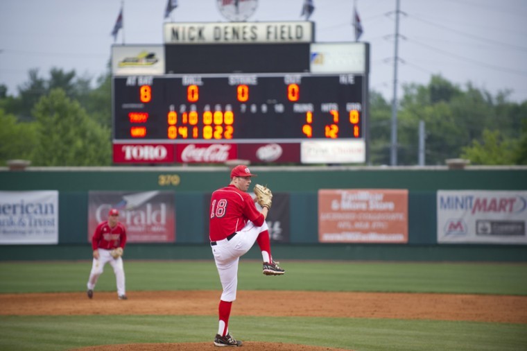 Junior+left-hander+Tim+Bado+pitches+during+the+seventh+inning+Saturday+at+Nick+Denes+Field.+Bado+pitched+7+1%2F3+innings+in+WKU%E2%80%99s+9-4+win+over+Troy.%0A