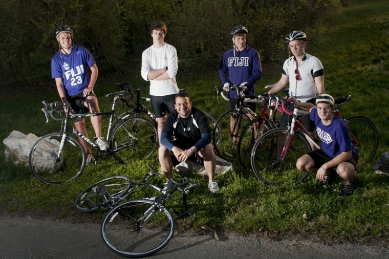 Bike4Alz is biking from International Falls, Minn., to Key West, Fla., over the course of two months this summer in order to raise money for Alzheimer’s.The group members pictured are (front from left) Josh Amos, John WIlliam Owen, (back from left) Austin Lanter, Ben Harris, Dylan Ward and Will Garcia. They have ridden bikes all their lives, but it wasn’t until they decided to go on this trip that any of them purchased road bikes or began training for a long-distance trip.
