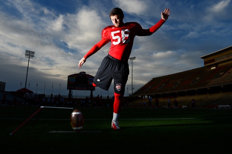 Charlotte, N.C , sophomore Jesse Roy is a kicker on WKUs football team. “I knew my senior year of high school that if I wanted to kick in college I had to send my stuff out there,” Roy said.
