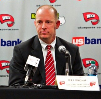 Jeff Brohm introduced as WKU's offensive coordinator and assistant head coach on Jan. 2 in a press conference in Diddle Arena.

