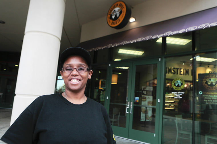 Before her work shift at Einstein Bros Bagels in Mass Media, Regina Thomas wakes up at 3 a.m. to prepare her daughters breakfast. After work she enjoys Zumba class and Bingo. Thomas is also the chairman for Bowling Green chapter of Simply United Together. 