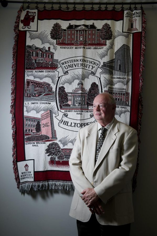 Louisville+native+and+WKU+alumnus+John+Osborne+is+the+vice+president+of+Campus+Services+and+Facilities+at+WKU.+After+46+years+of+affiliation+with+the+university%2C+Osborne+will+retire+at+the+end+of+the+semester.+So+its+been+our+entire+life+for+a+long+time+but+its+time+to+turn+the+page+and+move+to+the+next+chapter%2C+Osborne+said.+%28Jeff+Brown%2FHERALD%29