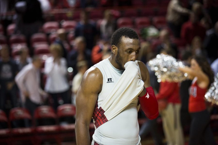 Senior guard T.J. Price walks to the locker room following the conclusion of WKUs 64-63 loss to Belmont on Saturday. The Bruins hit a three pointer with 14 seconds remaining to win the game, as WKU fell to 1-2 on the season. Brandon Carter/HERALD