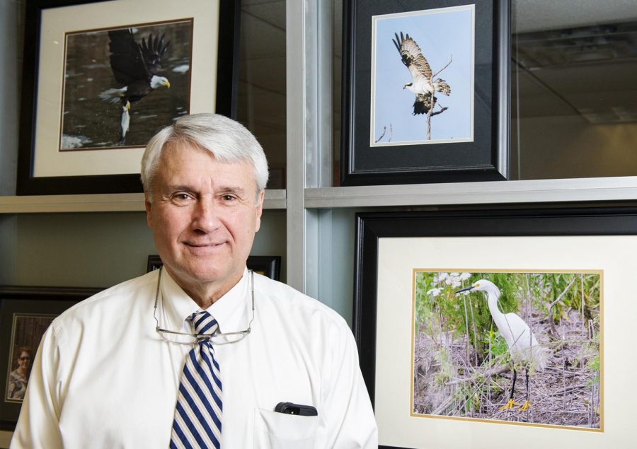 Blaine Ferrell, the associate vice president of research, is retiring from his position at WKU. Ferrell said he wants to continue his work on ornithology, the study of birds. I would like to write a book about birds in laymans terms so people can learn what birds do for us, Ferrell said. Matt Lunsford/HERALD.