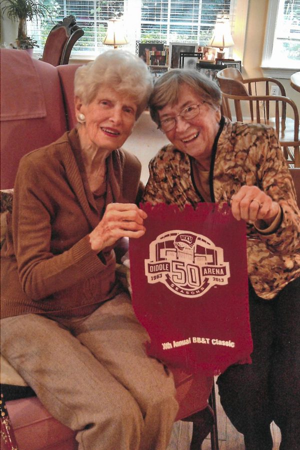 Friends and WKU alumnae Betty Topmiller Ward, left, and Dorothy Taylor Hanes, right, graduated from the university in 1949. Photo Submitted by Dorothy Taylor Hanes