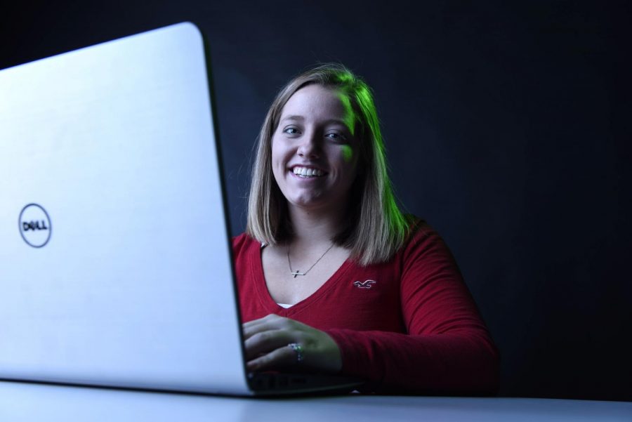 Tompkinsville junior Morgan Taylor is currently studying for the Certified Ethical Hacking Exam as part of her self designed major in cyber defense. The CEHE is one of the last steps towards getting professionally certified in cyber defense. Josh Newell/HERALD