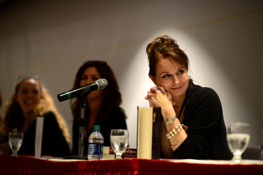 Martina Boone, author of young adult fantasy novels, partakes in a panel on Young Adult Romance at the Southern Kentucky Book Fest in Bowling Green, Ky on Saturday, April 23. Boone, from the DC area, participated in SOKY book fest this year for the first time. Abby Potter/HERALD