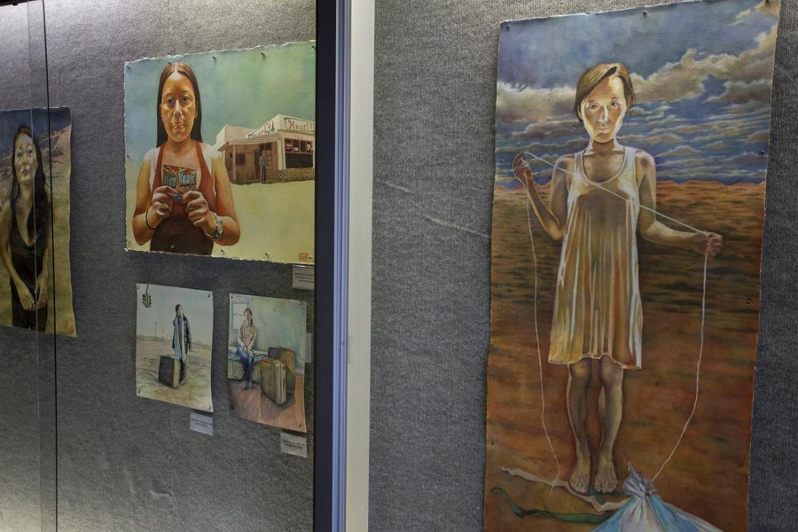 Steve Cavallos art exhibit in FAC on March 27, 2017. The exhibit portrays women who have been abused or mistreated. The name of the piece is “Breaking the Silence: Where Have You Been, My Daughter?”
