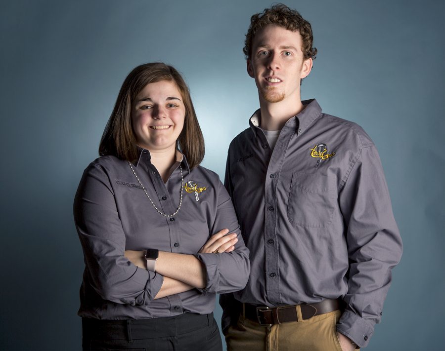 Taylor Wathen (left) and Blake Knott (right) are two of the Three WKU students who are working on an app and website that uses algorithms to recommend music based on songs and artists the user likes. Last week the team won $10,000 at the Alltech Innovation Competition in Lexington. They plan on releasing the app and website at the end of the year.