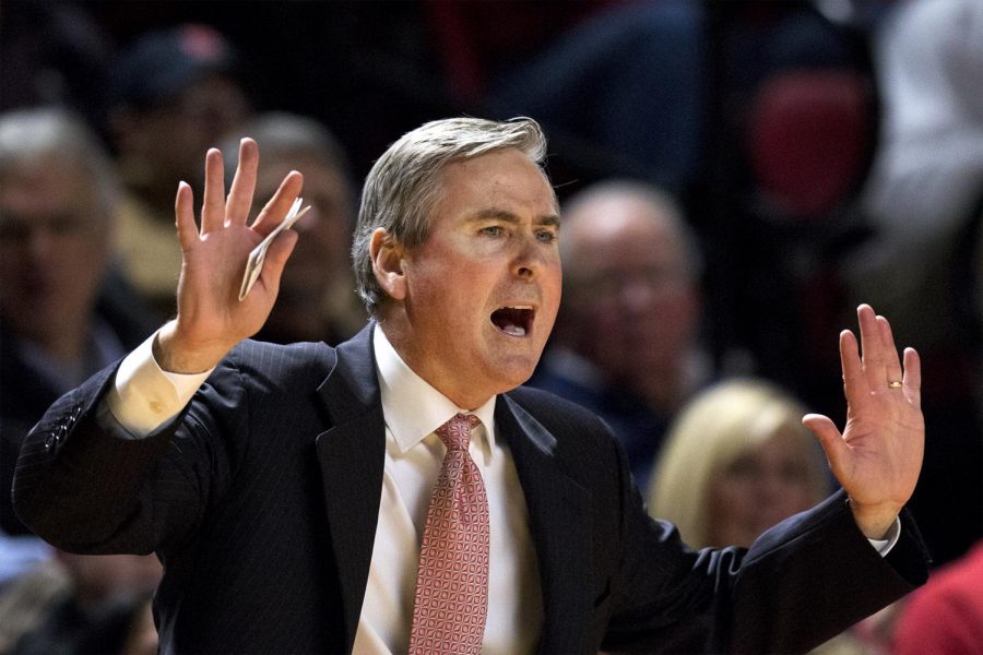 WKU head coach Rick Stansbury during WKUs 65-62 victory over UTEP on Thursday Jan. 26, 2017 at E.A. Diddle Arena.