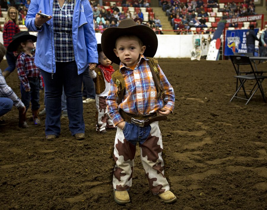 Two year-old McKinnon Lee won second place in a best dressed contest at The Lone Star Rodeo on Feb. 11 in the L.D. Brown Agriculture Expo Center. The annual show was created in Marfa, Texas and then moved to the Southeast.