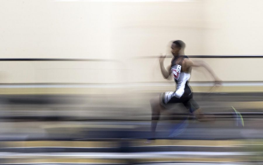 WKU sprinter Charles Shimukowa competes in the 400 meter run during Vanderbilts Music City Challenge on Saturday, Feb. 10 at Vanderbilt Rec. Center and Indoor Track Facility in Nashville. Shumukowa finished with the time of 48.80.