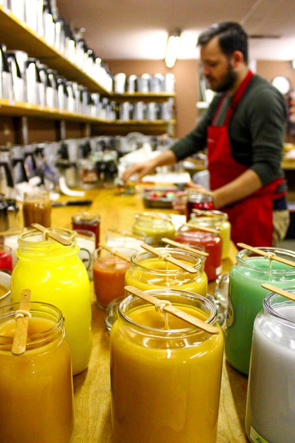 Candle Makers on the Square opened in 2007 and serves as a place where local artists can sell their work as well as a candle workshop. They offer over 70 unique scents and allow shoppers to bring in their own container for their preferred scent to be poured in.
