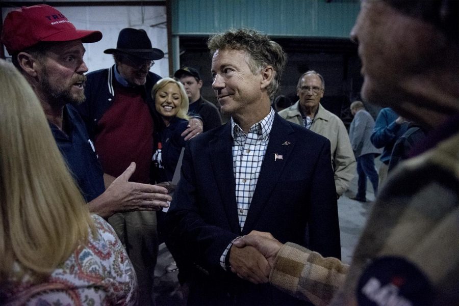 U.S.+Senate+incumbent+Rand+Paul+ended+his+campaign+rally+in+his+hometown+of+Bowling+Green+by+thanking+supporters.+Paul+is+running+to+be+re-elected+for+a+Kentucky+seat+in+the+U.S.+Senate.+Paul+has+already+served+one+term.