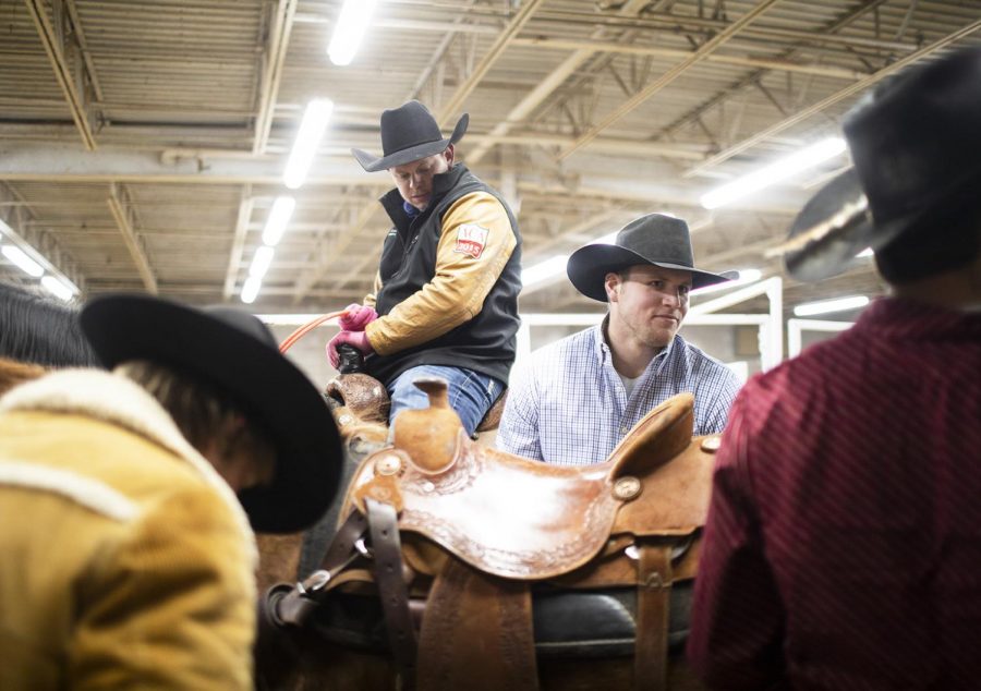 Cord Barricklow, 24, of Lebanon, Ind., is waiting amongst other competitors for the steer wrestling and calf roping for the Lone Star Rodeo Company at WKU L.D. Brown Ag Expo Center on Sat. Feb. 9, 2019. Barricklow was born into this profession and has done rodeo for his whole life.