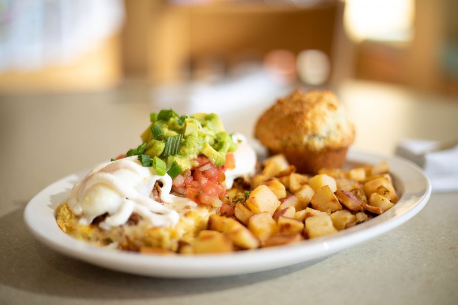 The Kalamity Katie’s Border Benedict is one of Wild Eggs’ most popular items on the menu. Many of the dishes are named after family members of the founders of the popular franchise.