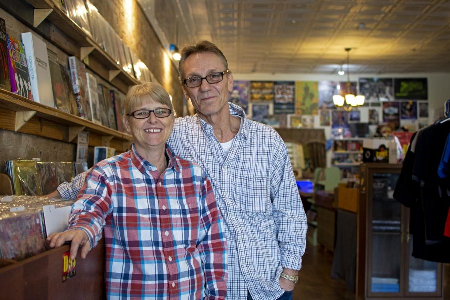 The Mosley’s moved Melodies and Memories from 10th street to the square in December. Bobby said the new store location warrants more foot traffic and more space to display their eclectic collection of vintage items.