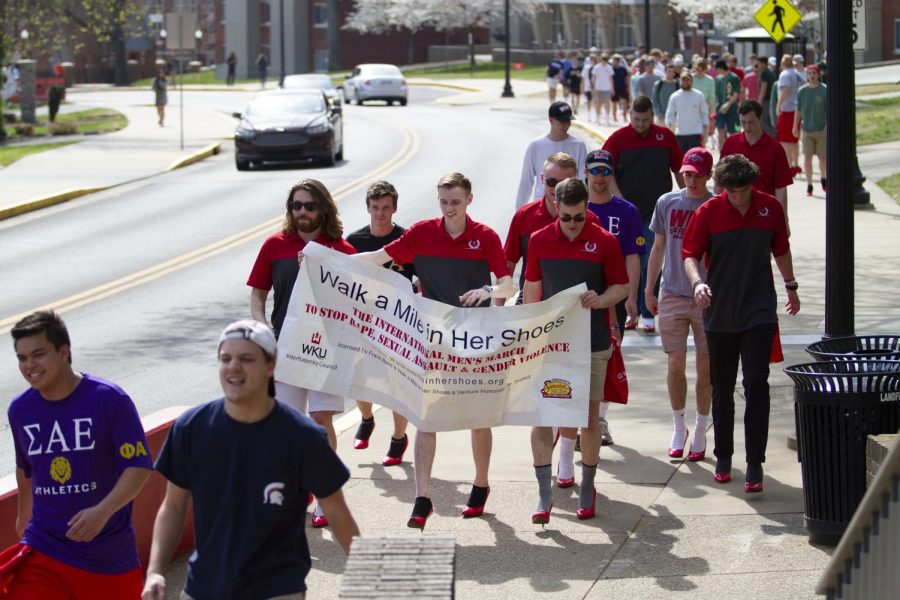 On April 3, 2019 the Interfraternity Council hosted the Walk a Mile in Her Shoes fundraiser to support Hope Harbor. This annual event is in support of Sexual Assault prevention month.
