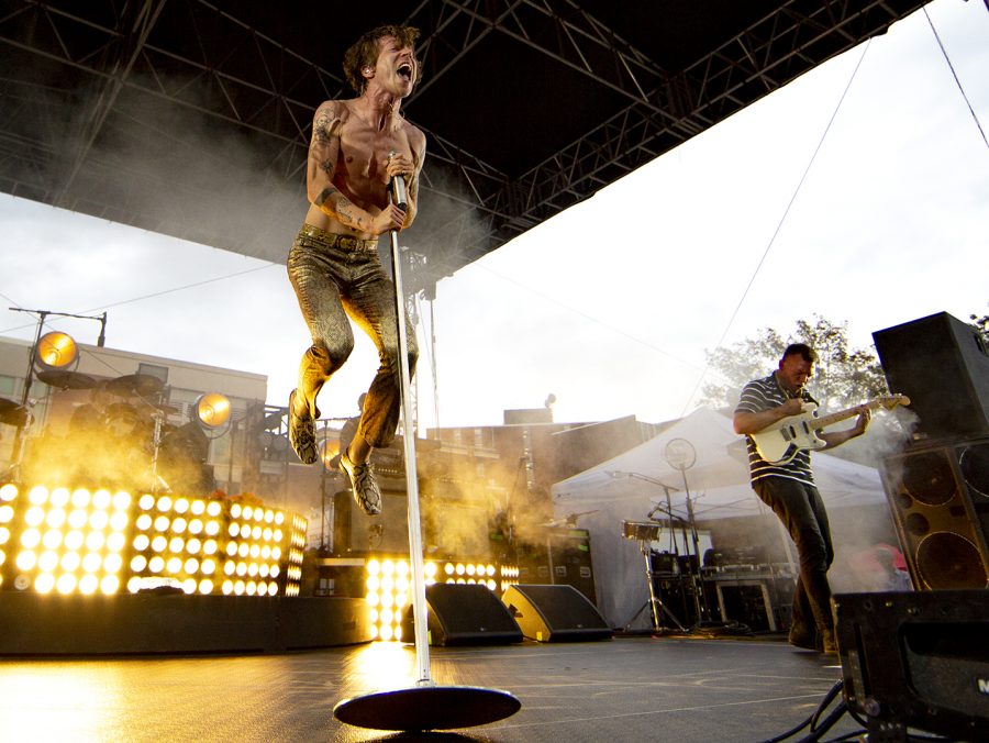 Cage the Elephant performs on South Lawn before WKUs home football game against Maine on Saturday, Sept. 8 2018.