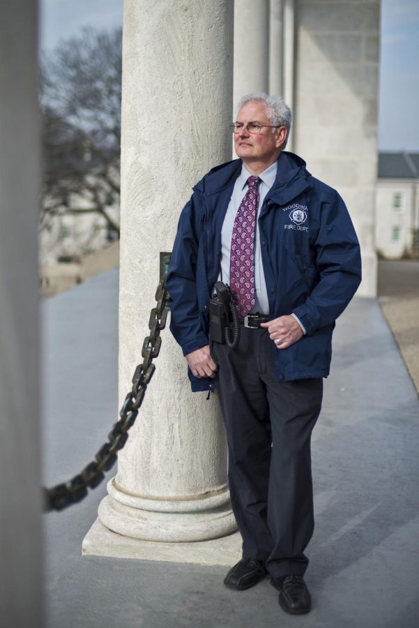 WKU Director of Media Relations Bob Skipper looks upon the Colonnades on Feb. 11. Skipper is the current chief of the Woodburn Volunteer Fire Department. He has been with the group for over 25 years. Photo by William Kolb/HERALD