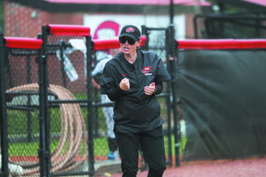 Lady Toppers head coach Amy Tudor during the 2020 season. 