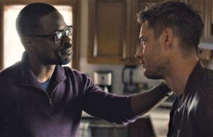 THIS IS US -- Brotherly Love Episode 513 -- Pictured in this screengrab: (l-r) Sterling K. Brown as Randall, Justin Hartley as Kevin -- (Photo by: NBC)