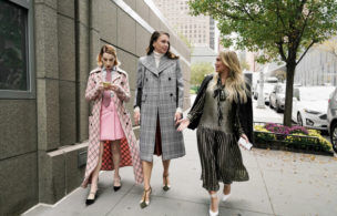 Pictured: Molly Bernard as Lauren, Sutton Foster as Liza and Hilary Duff as Kelsey of the series YOUNGER. Photo Cr: Nicole Rivelli/2021 ViacomCBS, Inc. All Rights Reserved.