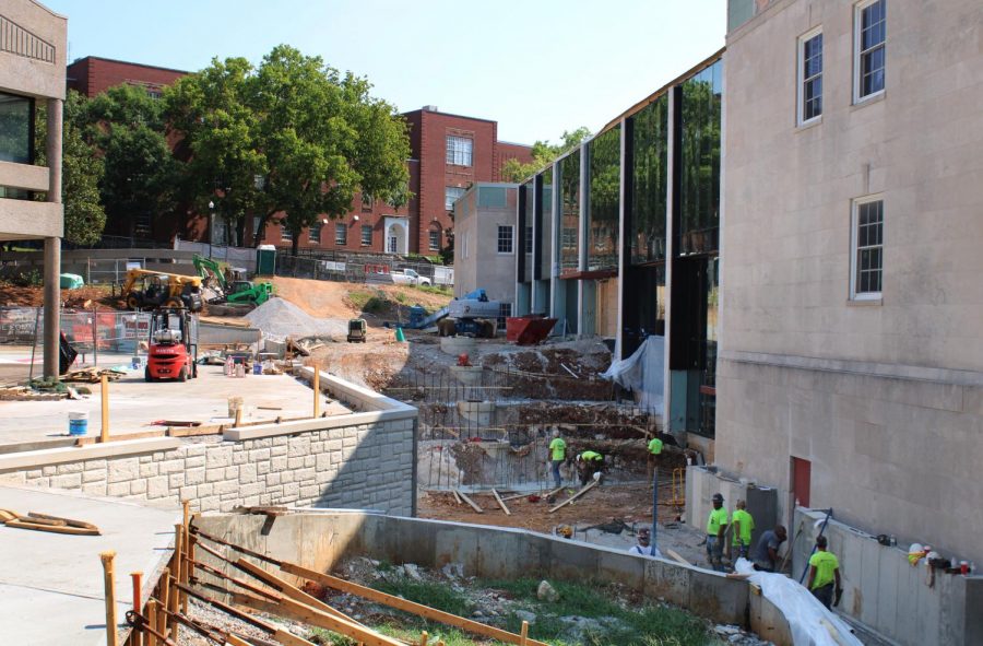 The WKU Commons construction project is set to be completed this fall. Once completed, the Commons will feature multiple new restaurants as well at temporary eating locations changing throughout the semester.