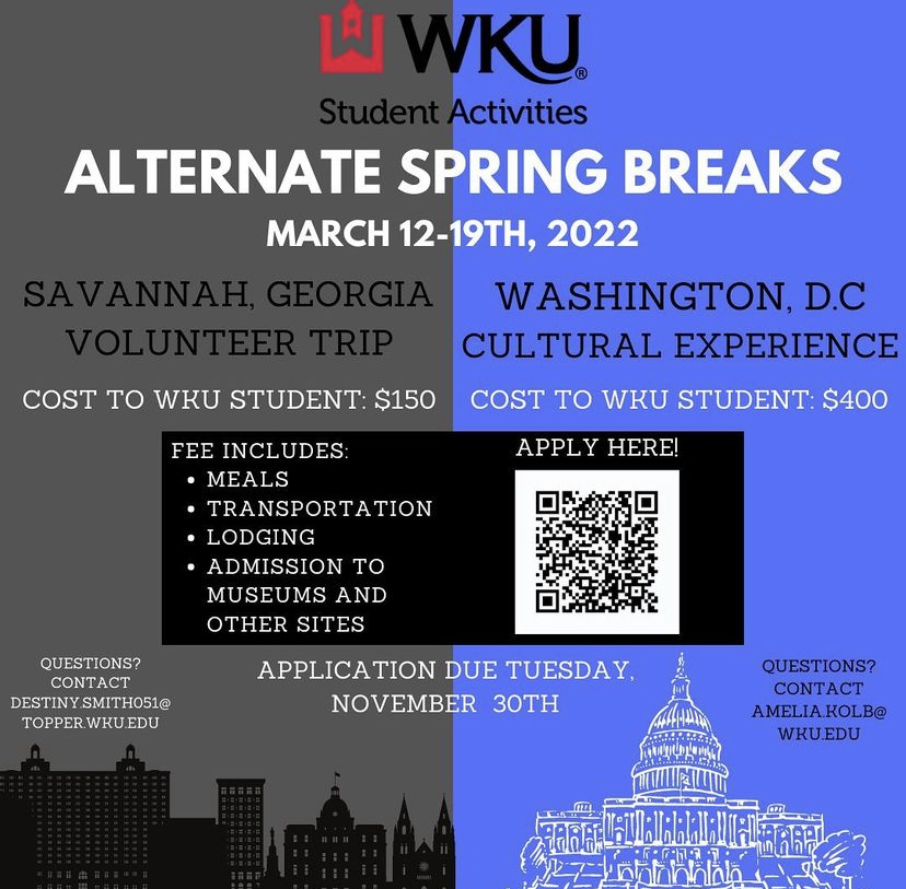 WKU Student Activities offers two spring break opportunities