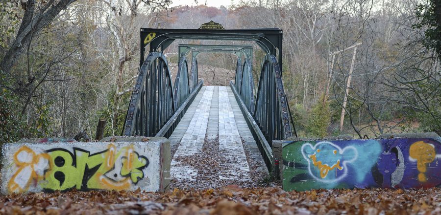 A view of graffiti at the Old Richardsville Bridge on the afternoon of Nov. 22, 2021.