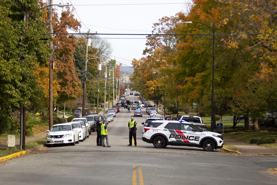 Police block off the crash site at the intersection of State Street and East 14th Avenue Nov. 9, 2021.