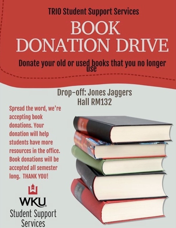 WKU Student Support Services is holding a semester-long book drive to provide students better access to textbooks.