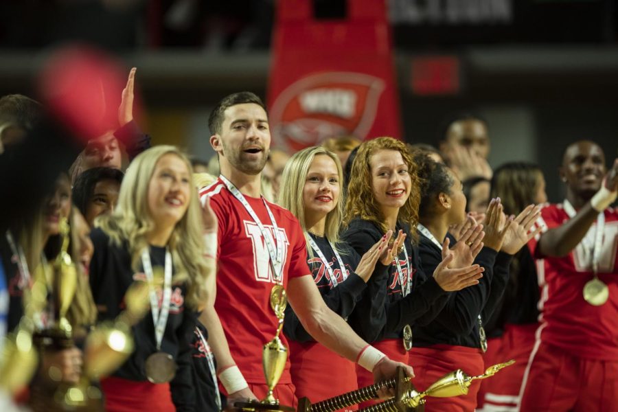 WKU+cheerleaders+cheer+on+the+Hilltoppers+during+a+basketball+game+on+Jan.+27%2C+2022.