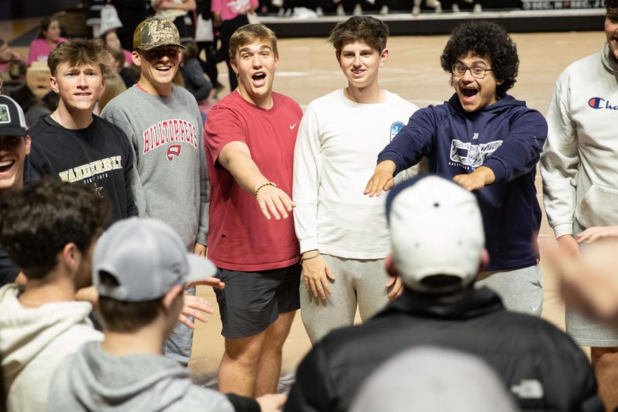 On Friday, March 25th, members of Phi Delta Theta participate in a game of “Simon Says” during Midnight on the Hill.