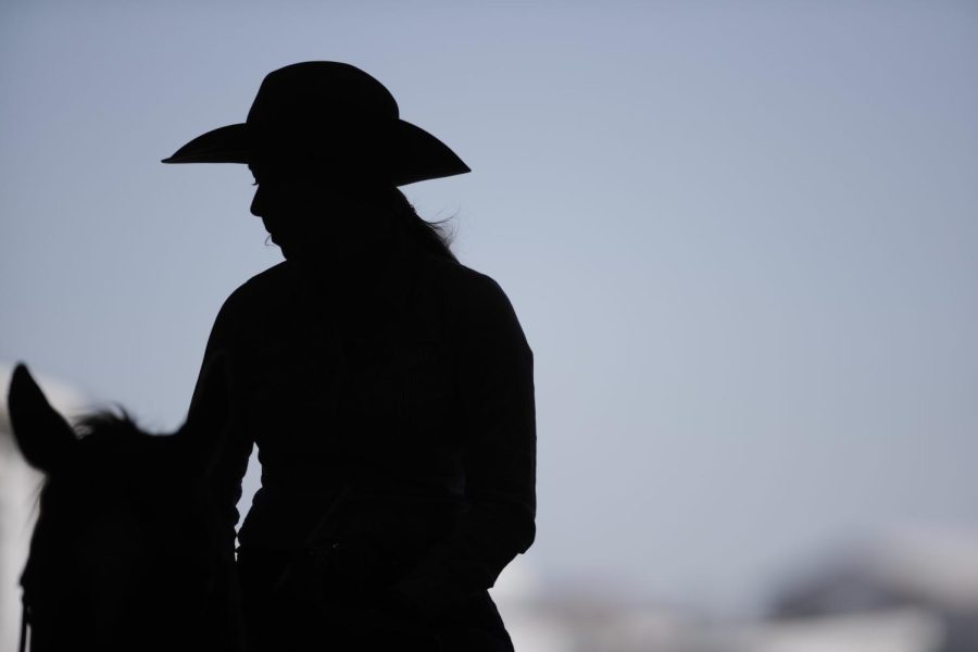 A cowgirl waits behind the gates of the arena for her time to compete in the barrel racing competition at the Bowling Green, KY Lone Star Championship Rodeo on Saturday, March 26th.