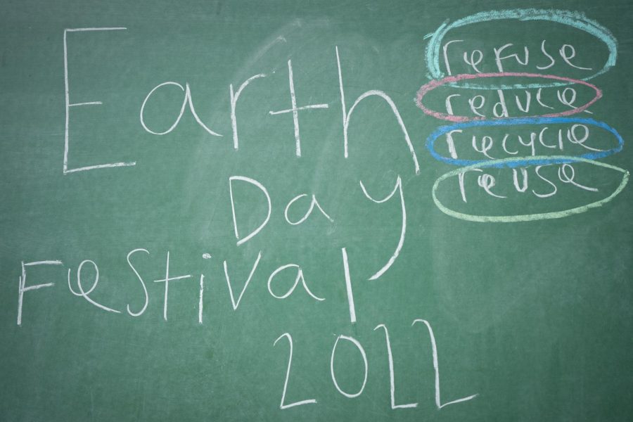 Students were asked to write what they love about the earth during the 2022 Earth Day Festival on Friday, April 22.
