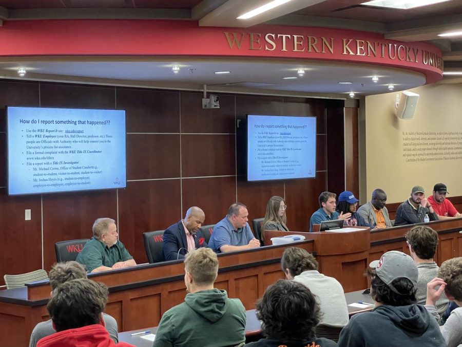Part of the Solution”, an interactive panel about sexual assualt prevention was hosted on April 4 in the Student Government Association chambers.