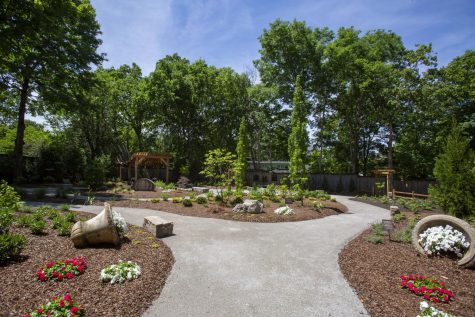 The College Heights Foundation has opened a sensory garden at the Cliff Todd Center on Chestnut Street. This is the entrance to the garden.