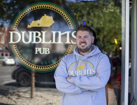 Jordan Greene is the new owner of Dublins Pub, an iconic bar and part of the new Fountain Row Entertainment District in Bowling Green, Ky.  Greene is a 2018 graduate of Western Kentucky University and acquired the bar after the previous owners decided to get out of the nightlife business. Photo taken on Sept. 27, 2022. 