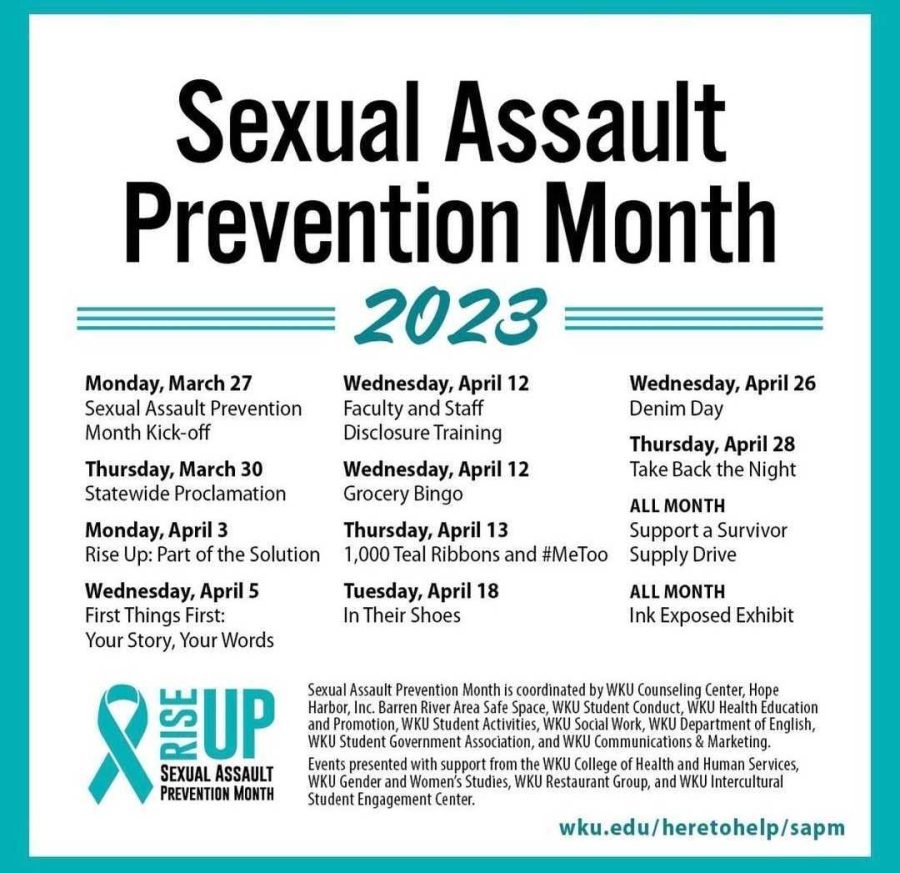 WKU Counseling Center, Hope Harbor, Inc. to host events for Sexual Assault Prevention Month