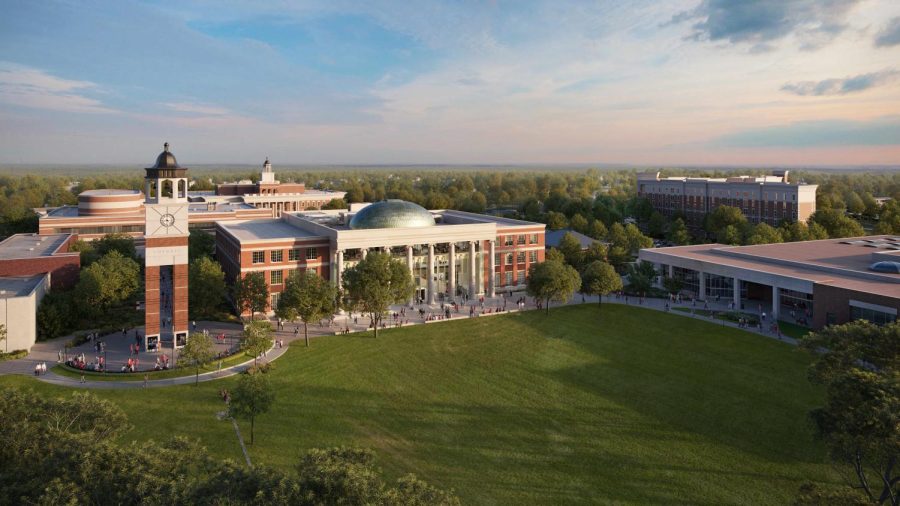 Rendering of new business college provided by WKU. 