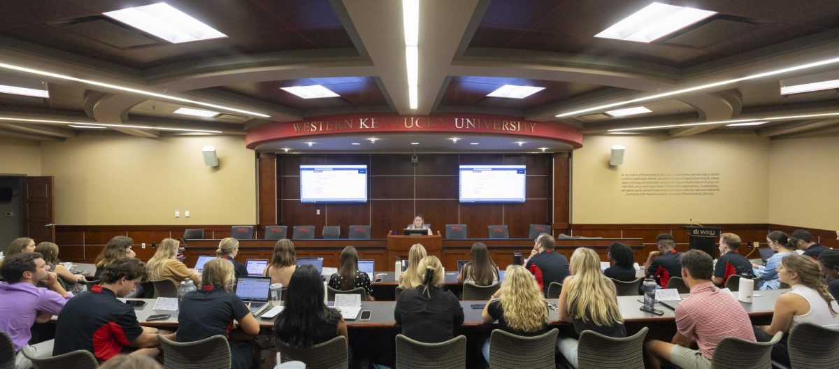 The WKU Student Government Association meets for their first meeting of the semester on Tuesday, Aug. 29. They met in the SGA chambers located in Downing Student Union.