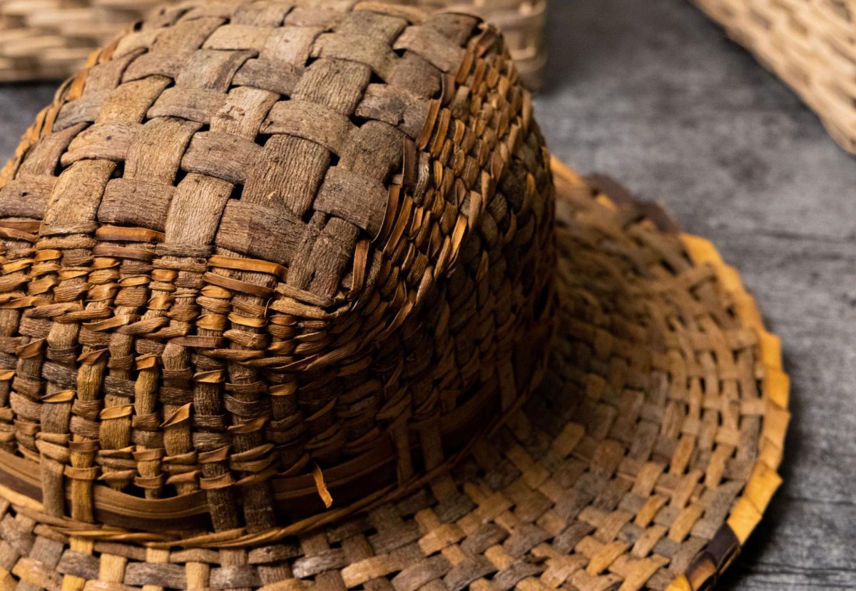 A woven hat is seen at the Kentucky Museum’s “Reaching Beyond Tradition” event in Bowling Green on Thursday, August 24, 2023.