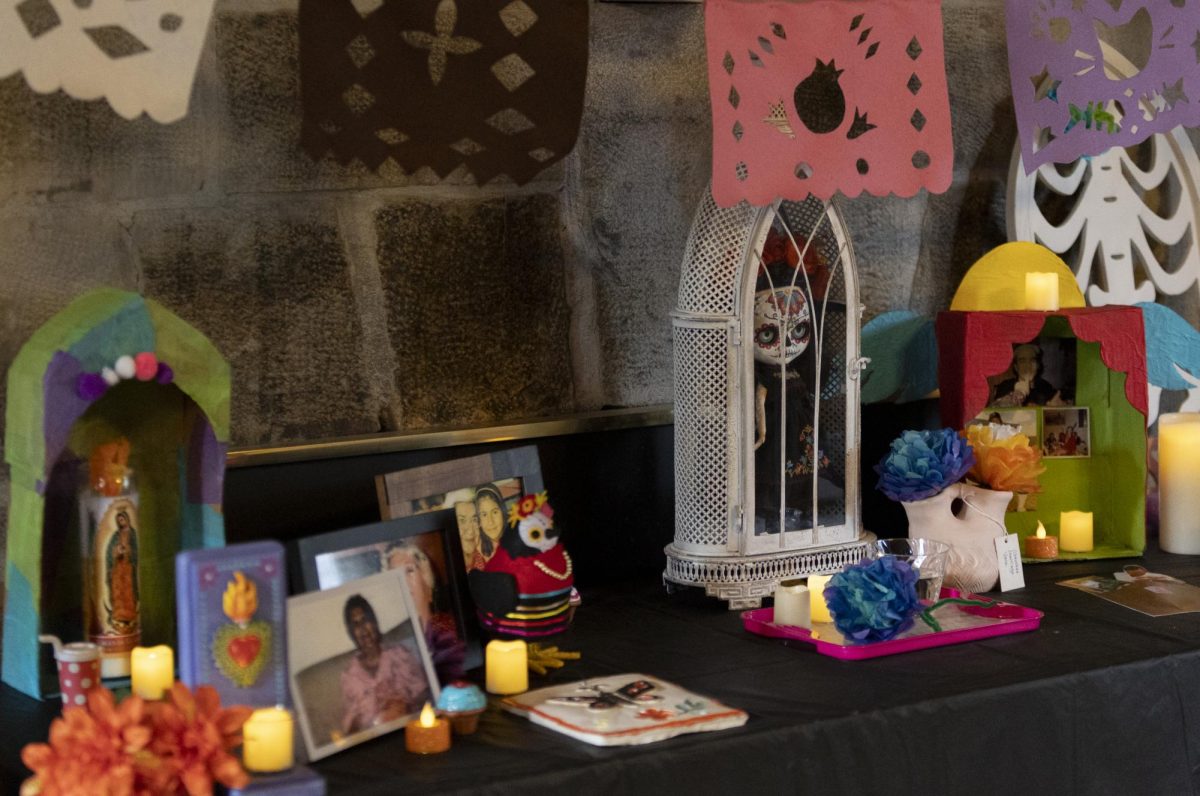 An ofrenda is an offering table or alter, built to honor lost loved ones. Students at WKU received the opportunity to add to the ofrenda in the Pioneer Log Cabin during the Fridays in October. 