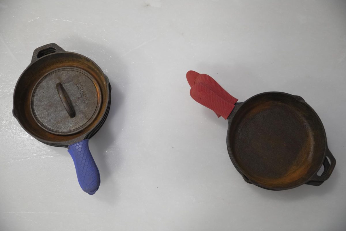 Each team is given 4 skillets and a lid. The lid is slid across the ice and each team attempts to slide their skillets closest to the lid. At the end of the round the team with the most skillets closest to the lid receives the points.