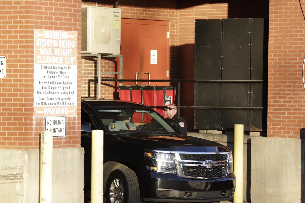 Kyle Rittenhouse enters through DSU loading dock.