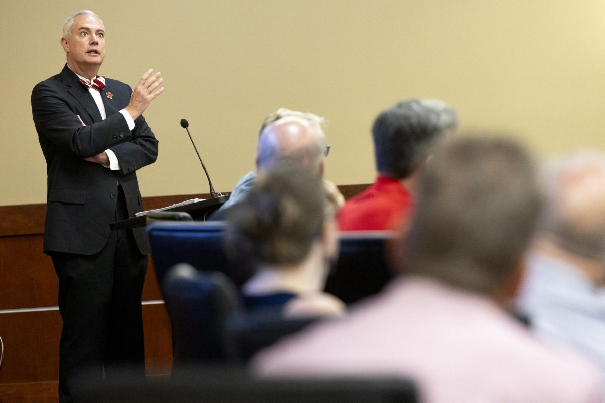 President Caboni delivers his remarks to the Faculty Senate on Thursday, Sept. 19, 2024.

4