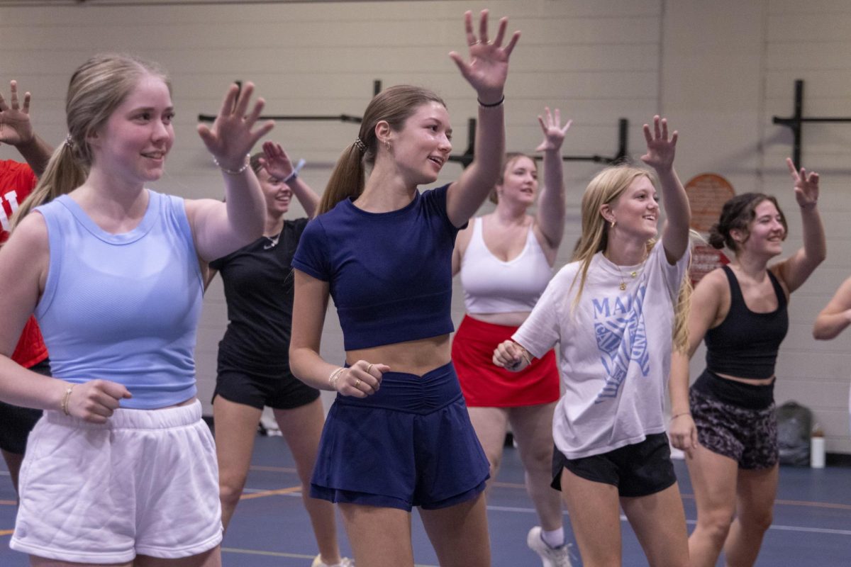 Members of the group Dance Fitness dance together during the Healthy Days Student Health Fair at Raymond B. Preston Health and Activities Center on Wednesday, Sept. 18, 2024. 